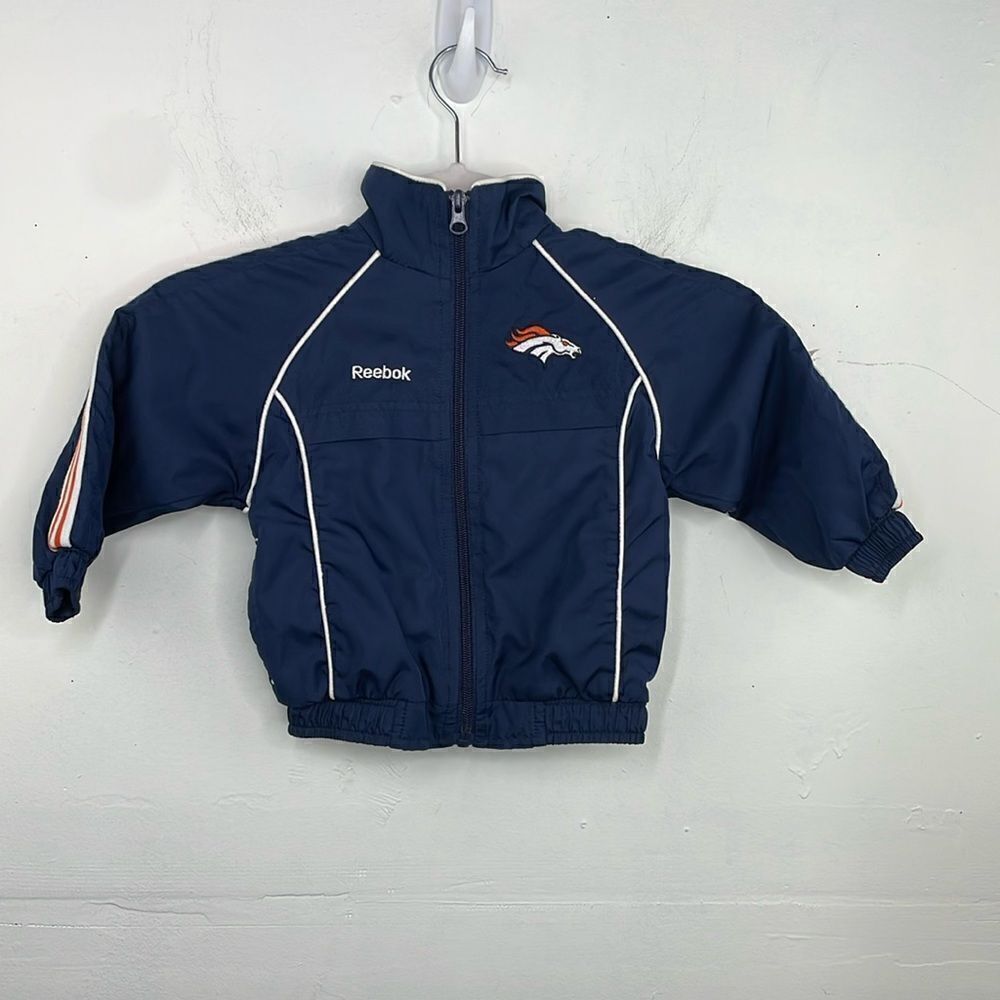 Reebok Broncos Jacket Navy Blue NFL Team size 24 months baby